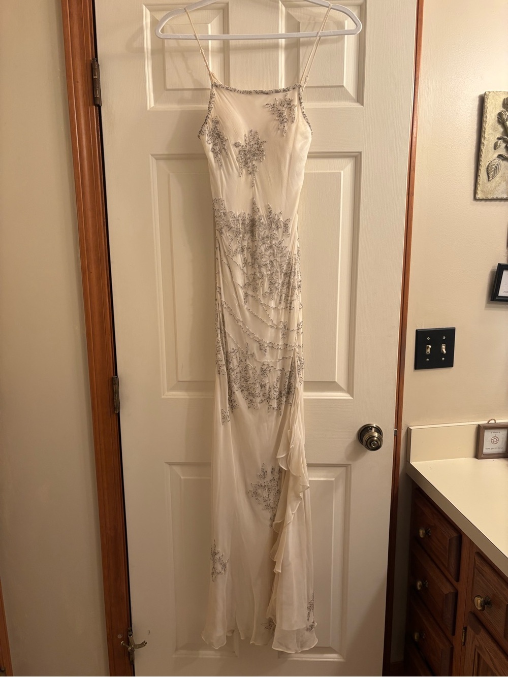 Mia Bella Silk Beaded Maxi Dress